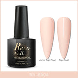 RBAN NAIL 60 Colors Matte UV Gel Nail Polish 8ml Pure Nail Color Need Matte Top Coat Soak Off Nail Art Gel Varnish Manicure