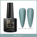 RBAN NAIL 60 Colors Matte UV Gel Nail Polish 8ml Pure Nail Color Need Matte Top Coat Soak Off Nail Art Gel Varnish Manicure