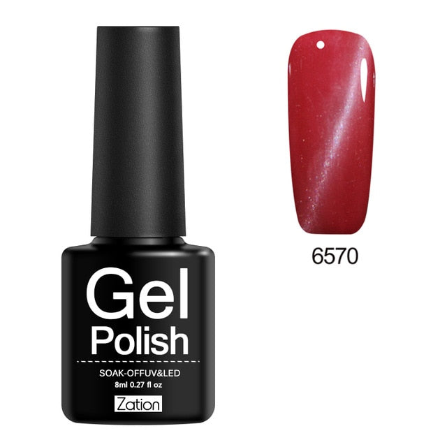 Zation Cat Eye Nail Gel Polish Shining Colorful Glue Nail Art Semi Permanent Magnetic Enamel Gel Nail Lacquer Varnish